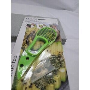 Viovia Avocado Tool , Serrated Blade & Plastic Sheath for Storage   New  In Pack